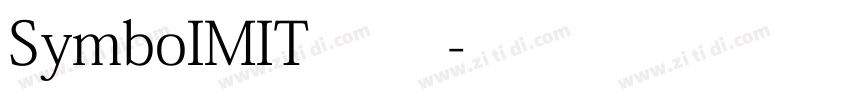 SymboIMIT 常规字体转换